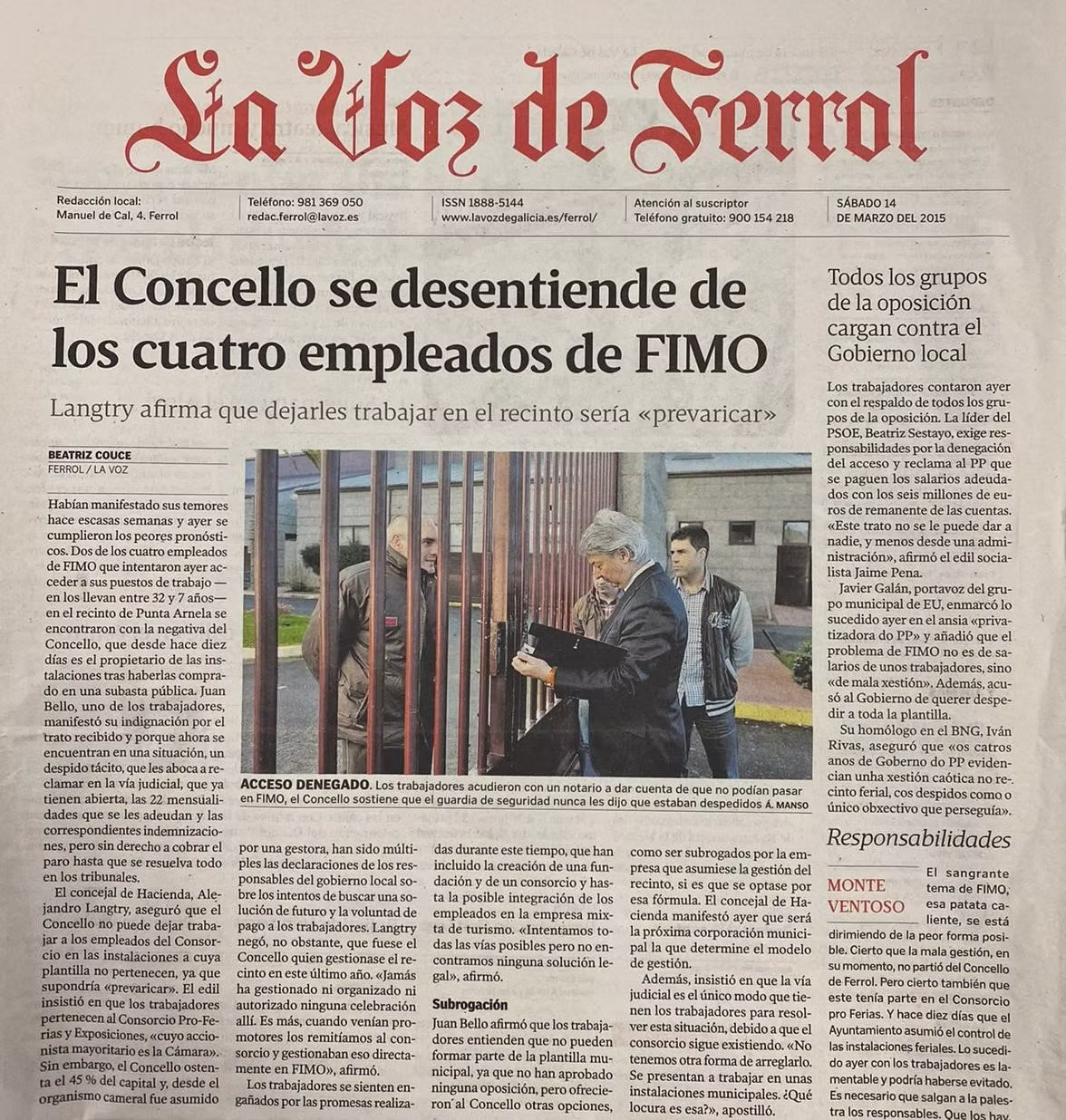 Cierre de las instalaciones de FIMO